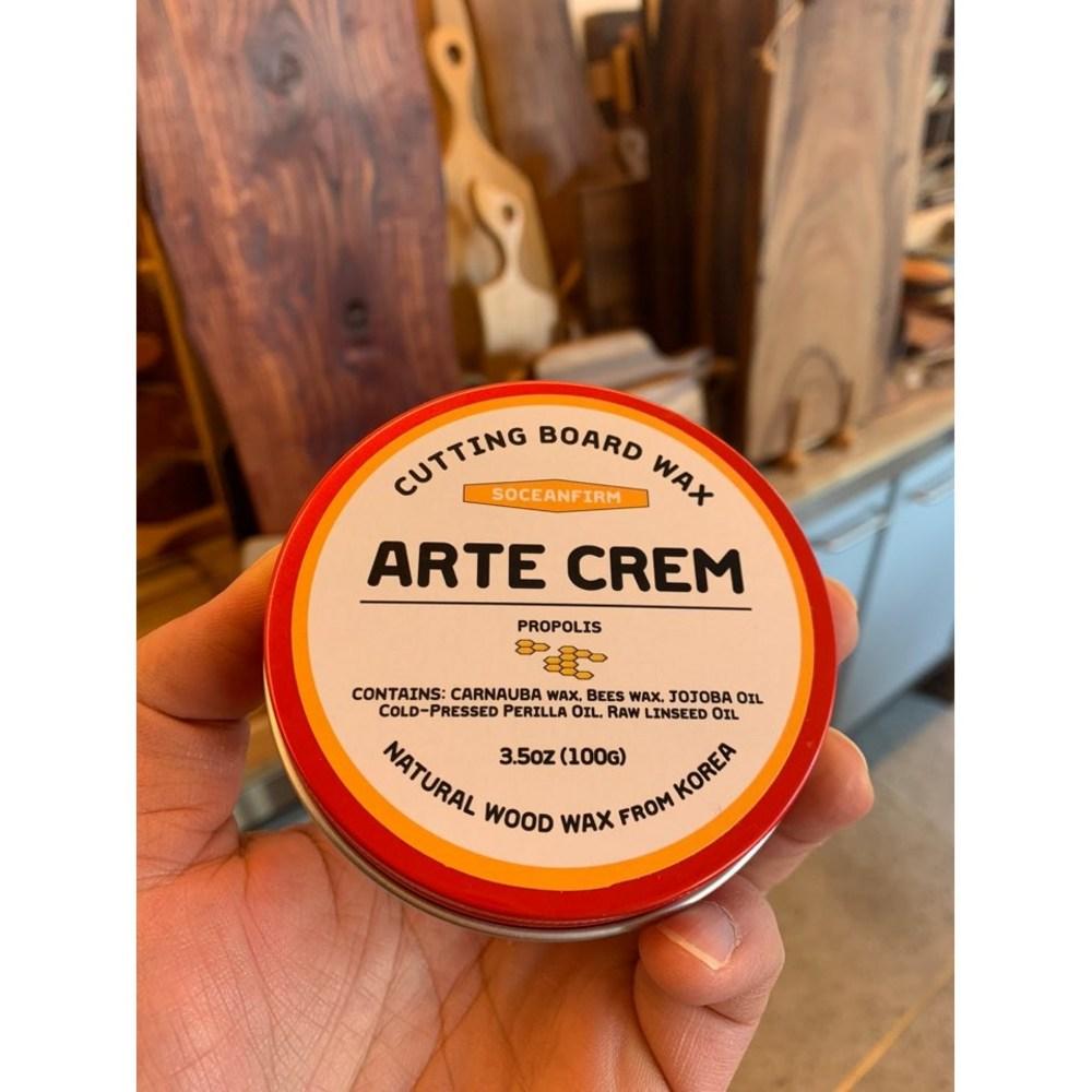 ARTE CREM Propolis Doğal Krem Ahşap Masif Ahşap Kaplama Kesme Tahtası Balmumu Cila Kaplama Maddesi Yağ Artecrem 120g, 120g, 1 adet