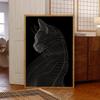 Modern Abstraction Minimalism Deconstructs Cat Silhouette Art Painting Picture Poster Print For Living Room Wall Art Home Decor