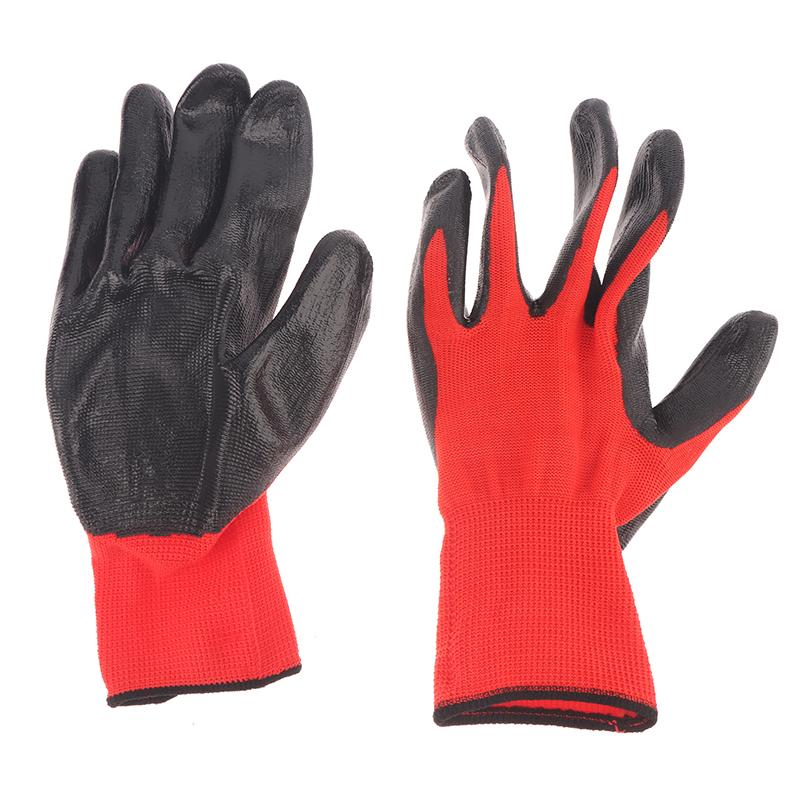 12 Pairs Advanced Work Gloves Durable Wrinkled Latex Coating For Construction Warehouse Handling Gardening