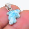 Natürlicher Larimar Edelstein Handgefertigt 925 Sterling Silber Schmuck Anhänger 0.71" W0d42
