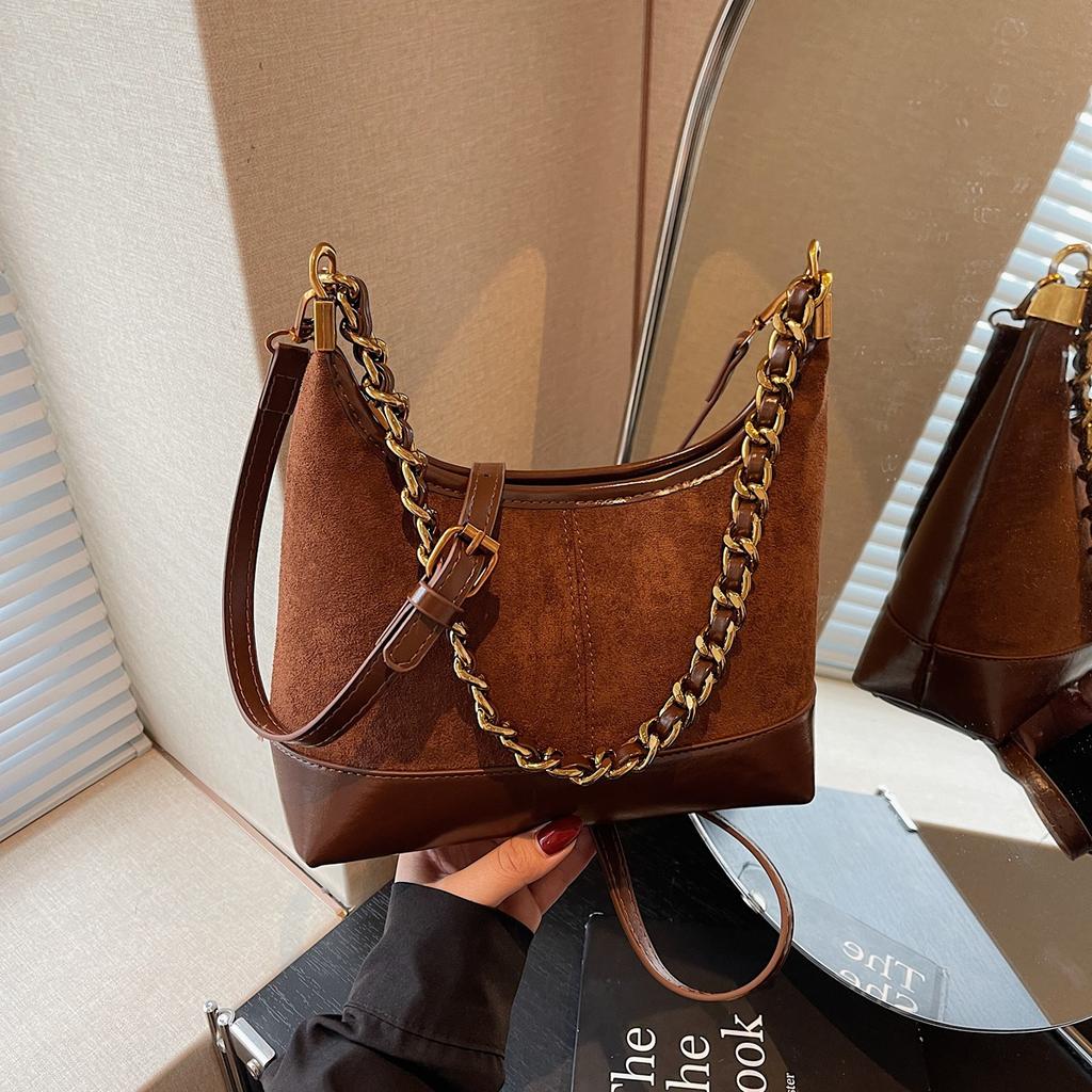 Fashion retro bag women's commuter versatile messenger bag autumn and winter shoulder armpit bag