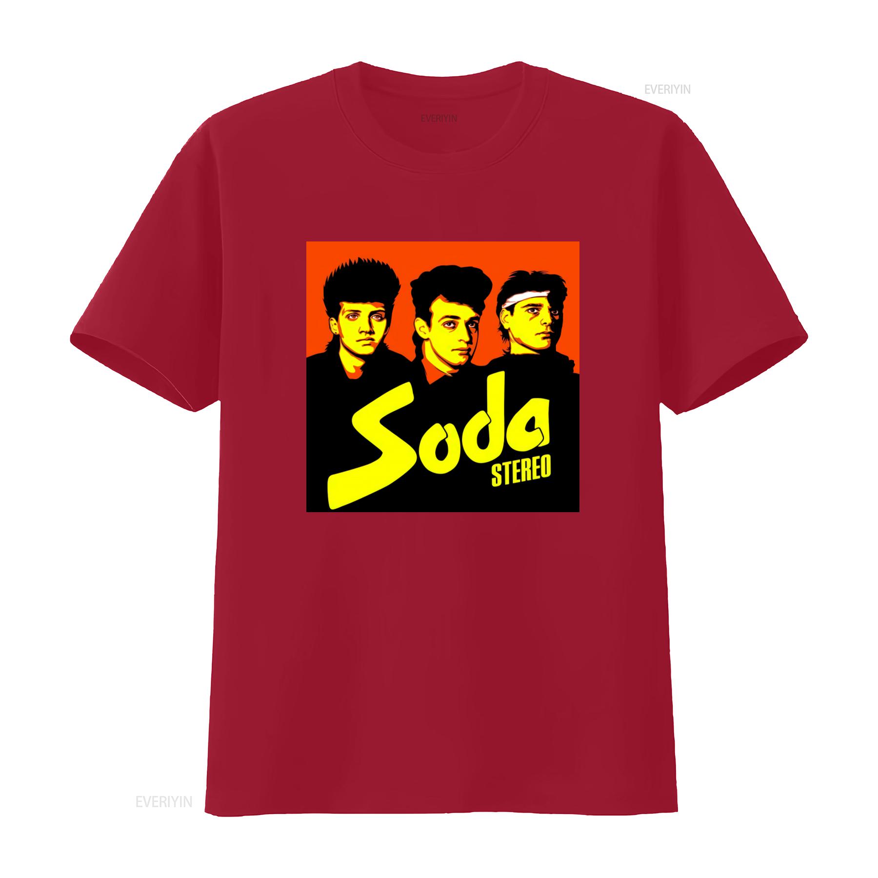 

2023 Stylish Design Argentine Rock Band Soda Stereo T shirt for Men and Women vintage Washed fashion Breathable S