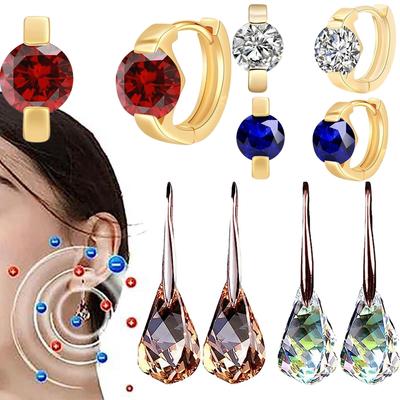 Funkelnde Strass-Hängeohrringe mit Quarzstein und Zirkonia für Damen