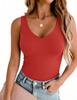 2026 Women's Spring/Summer Slim Basic Deep V-Back Sleeveless Tank Top