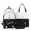Primary and Secondary School Students' School Bag Tutoring Bag Four Piece Korean Version Small Fresh Large Capacity Backpack Student School Bag