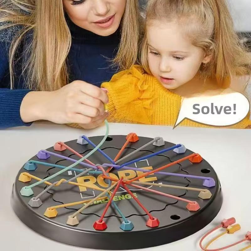 1pc Rope Tangle Challenge, Educational Toy for Kids, Logic & Focus Enhancing, Perfect for Interactive Parent-Child Activities
