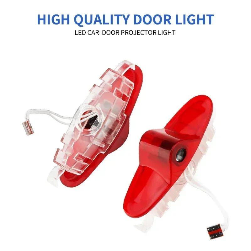 Hub Caps 2Pcs LED Car Door Welcome Lights Logo Projector For Renault Samsung QM6 SM5 L43 SM6 SM7 Ghost Shadow Led Lamp Auto Acce