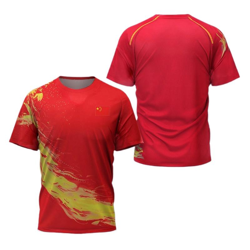 CHINA Dragon Table Tennis Graphic T Shirt for Men Clothing Fashion Badminton Sports T-shirt Ping Pong Jersey Gym Fitness Shirts