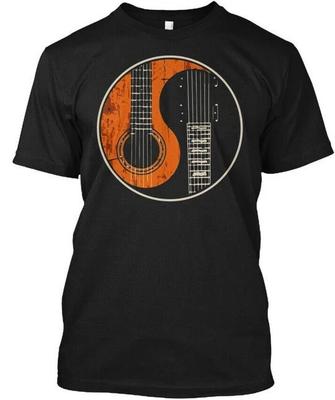 Gitarre Yin Yang T-Shirt Hergestellt in den USA Größe S bis 5XL