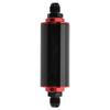 Universal 100 Micron AN8 Aluminum High Flow Fuel Inline Petrol Filter for Car Truck Black