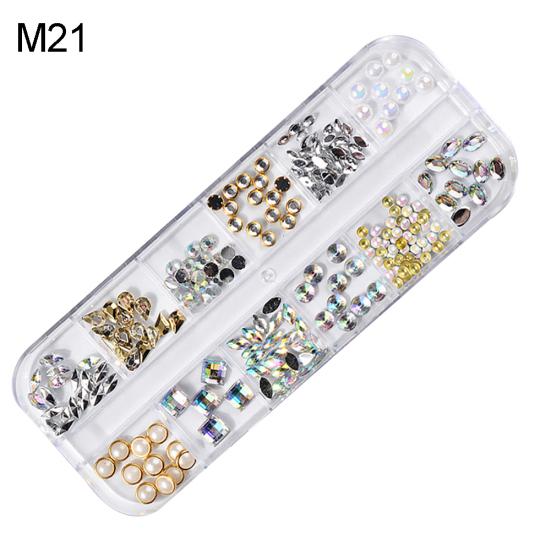 Sfaturi mixte pentru arta unghiilor DIY cu strasuri pentru decorare cu bile rotunde instrument de manichiura