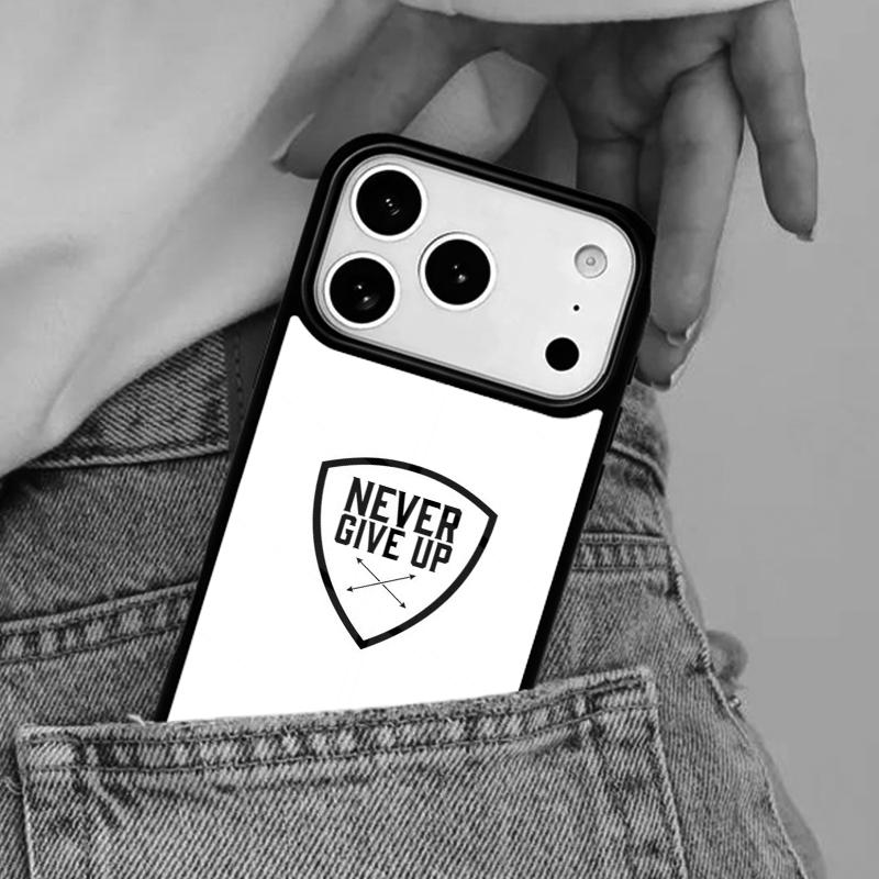 never give up Phone Case for iPhone 17ProMax 12 13 14 15 16e 17 Pro Max Plus Air Cover