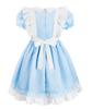 ReliBeauty Halloween Princess Light with White Apron and Size for Girls Costume, Dress, Maid/Lolita Style, Blue, Headband, 130,