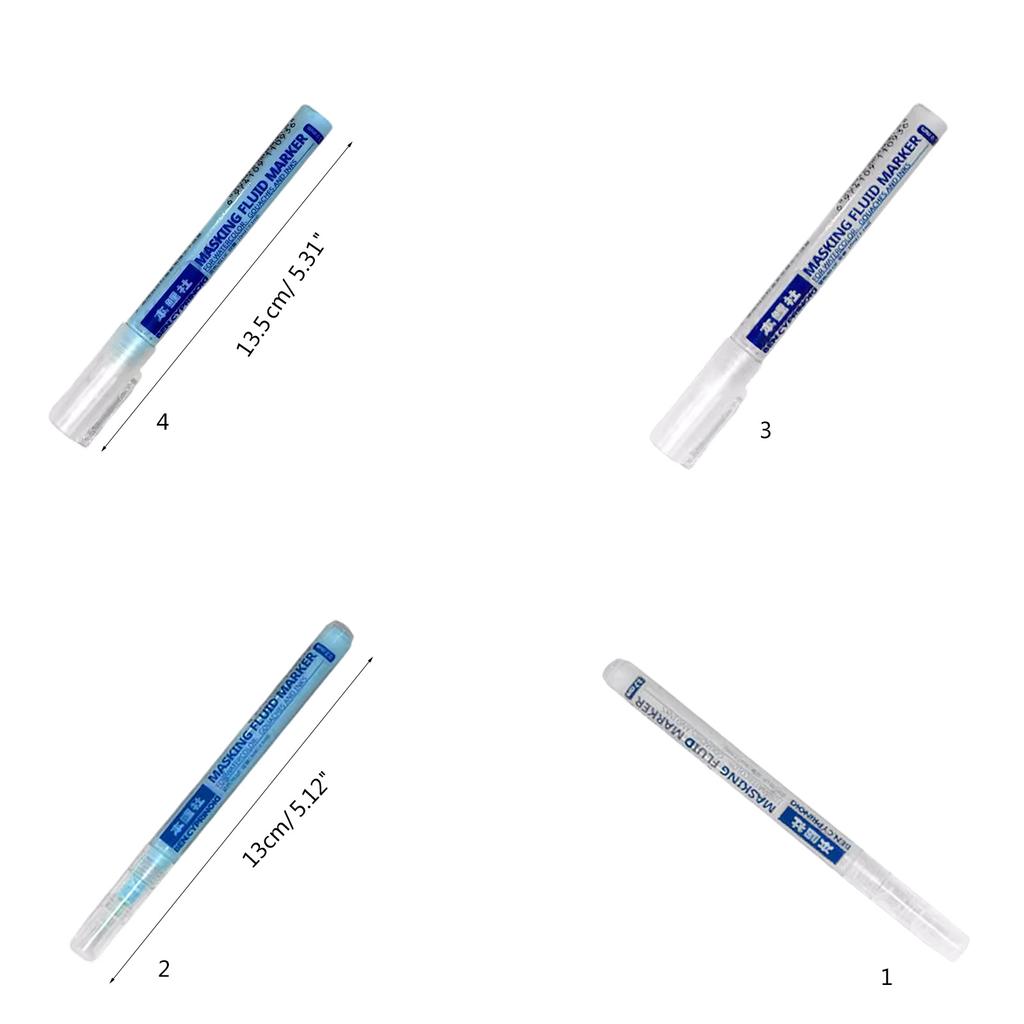 White/Blue Watercolor Masking Fluid Mark Pen 0.7/3mm Masking Fluid Marker Art Supplies Perfect for Artists Students