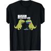 Vintage Funny Dinosaur Graphic T‑Shirt Cute T‑Rex Rainbow Joke Meme Crew Neck Short Sleeve Unisex Casual Streetwear Tee Top for Summer Daily Wear