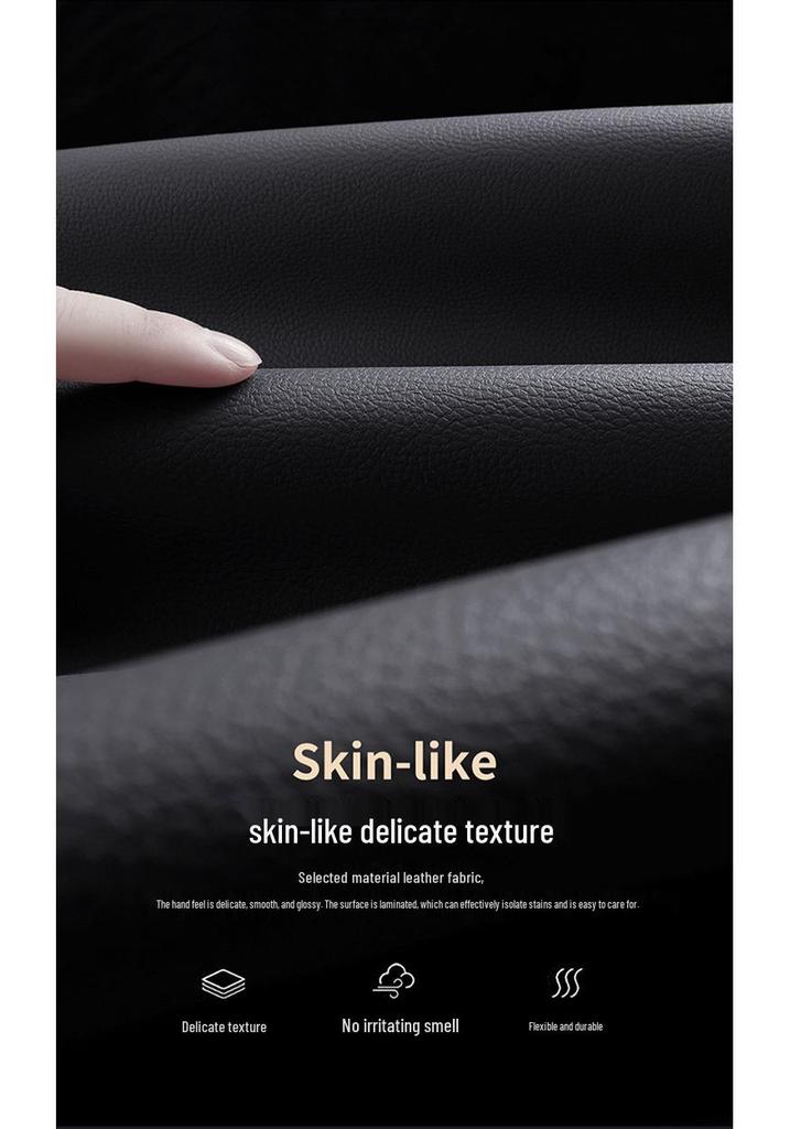 Universal Full Coverage Leather Car Seat Covers for All Seasons - Five-Seater