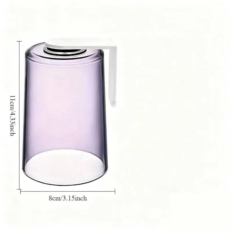 

Magnetic Back Flip Cup, Transparent And Simple Household Toiletry Cup, Wall-Mounted Toothbrush Cup, Toothbrush Holder Shelf purple