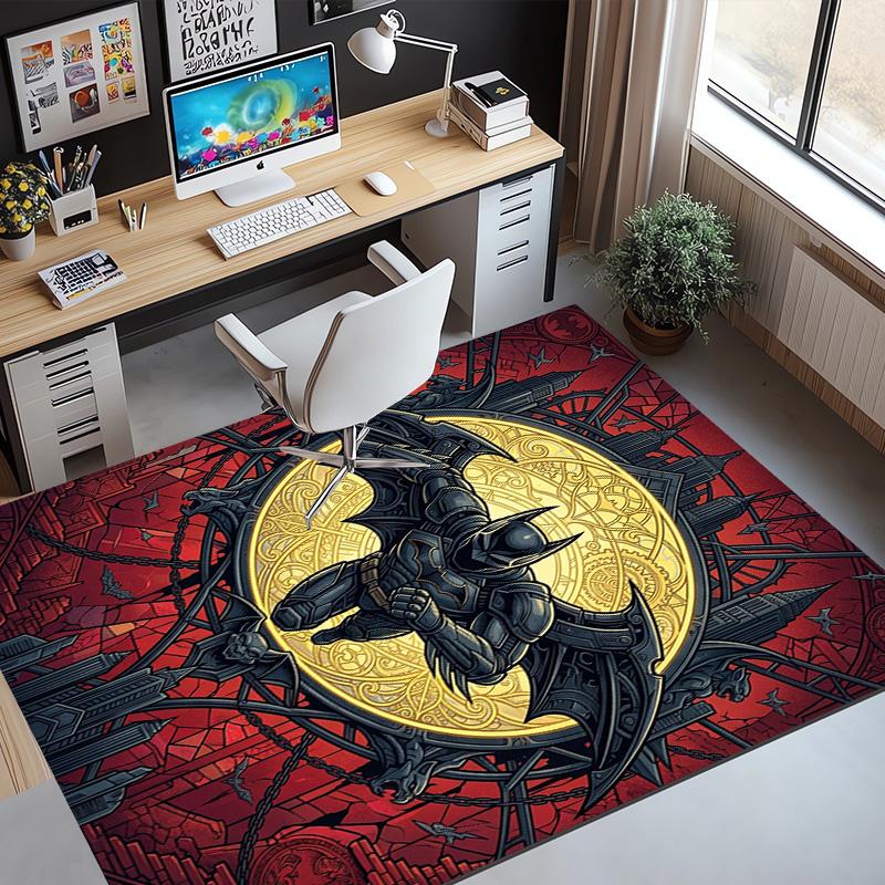 Batman Pattern Rug, Indoor/Outdoor Mat, for Picnic, Gameroom, Bedroom, Office, Living Room, Home Decor Carpet, Birthday Gift