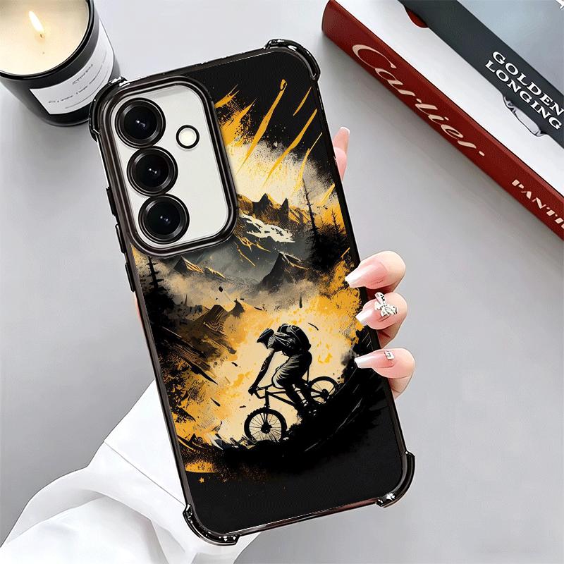 Mountain Bike Bicycle Soft Phone Case For Samsung A17 A27 A07 A37 A57 A16 A56 A15 A55 A14 A54 A13 A53 A26 A36 A25 A35 A24 A34 A2