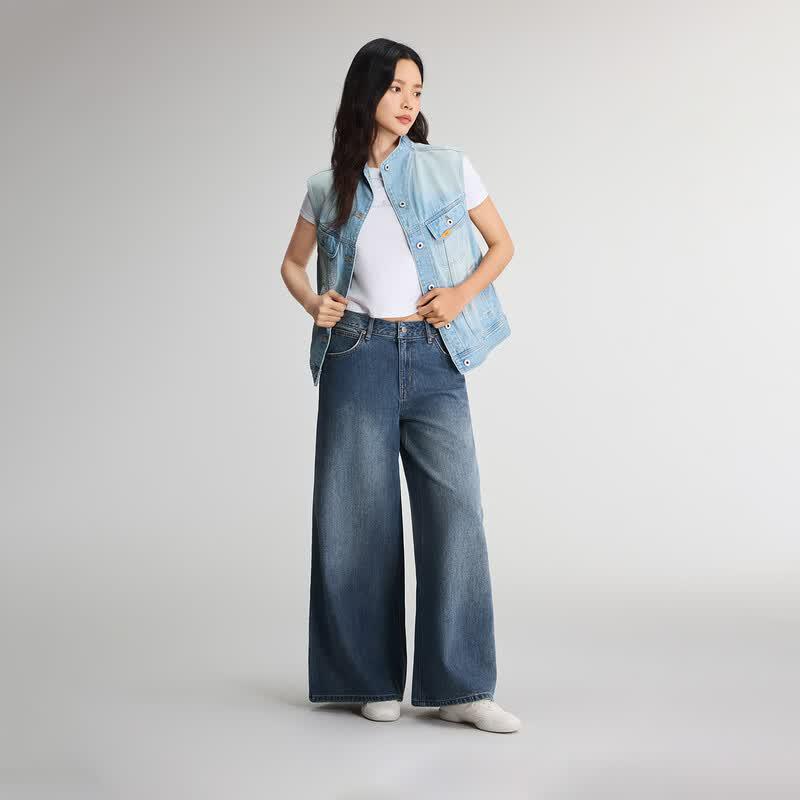 Lee Women's Early Autumn Relaxed Wide-Leg Denim Jeans