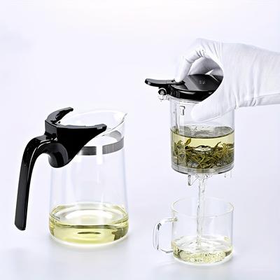 1 st. Hittebestendige glazen theepot Moderne stijl theepot met thee-infuser Zakelijk kantoor theemaker Huishoudelijke theepot voor thuiskantoor Restaurant Hotel Thee