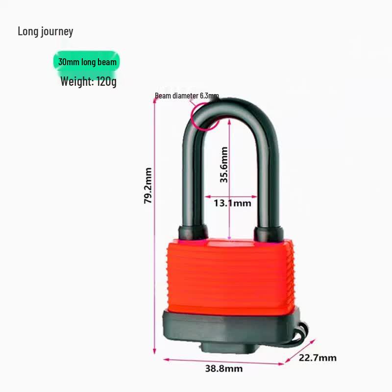 Outdoor Waterproof Long Shackle Padlock