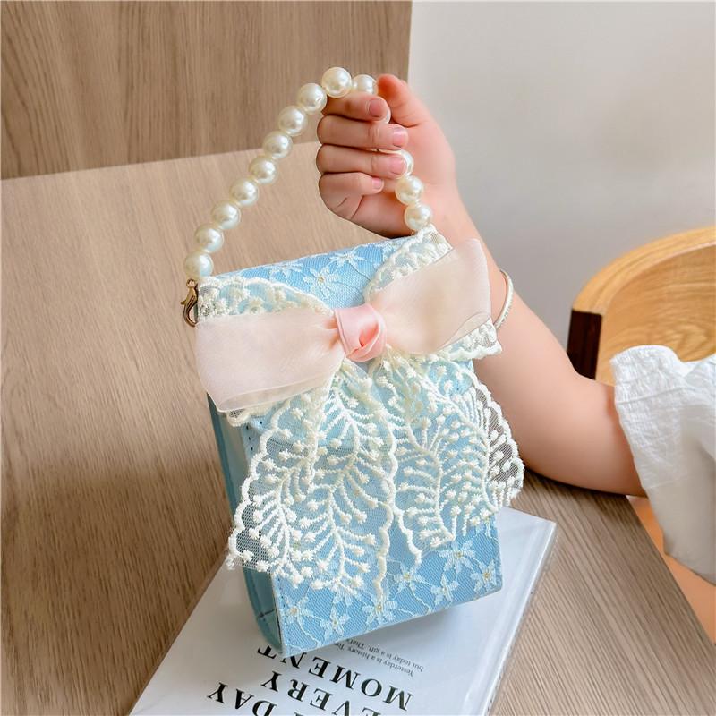 Girl flower small bag 2025 summer new trend messenger bag lace bow shoulder mobile phone bag