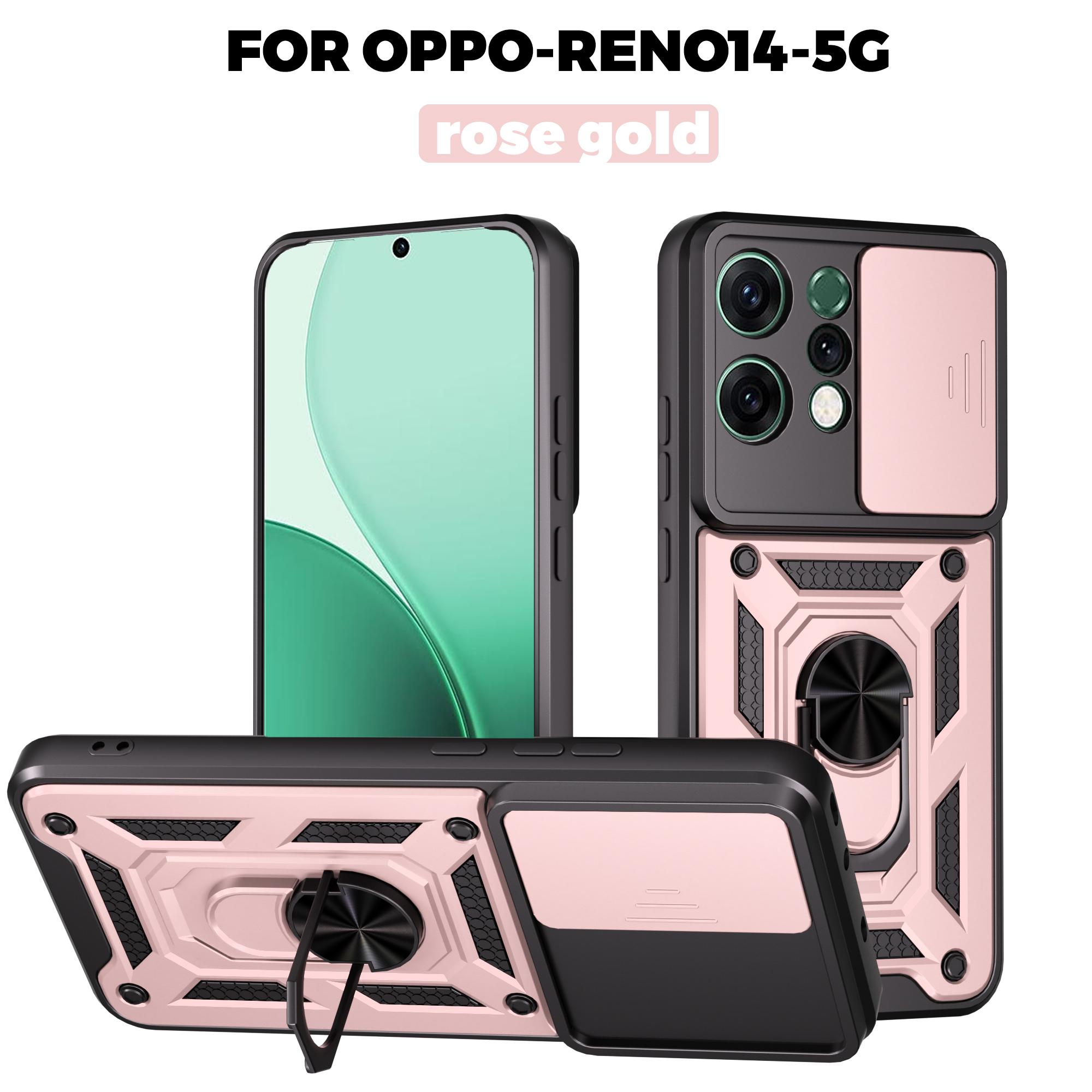 

Чехол для OPPO Reno14 5G Чехол Oppo Reno14 Pro Чехол Reno 14 Pro Магнитное кольцо-держатель Бронированный чехол для телефона Защитная задняя крышка со шторкой для камеры OPPO Reno14