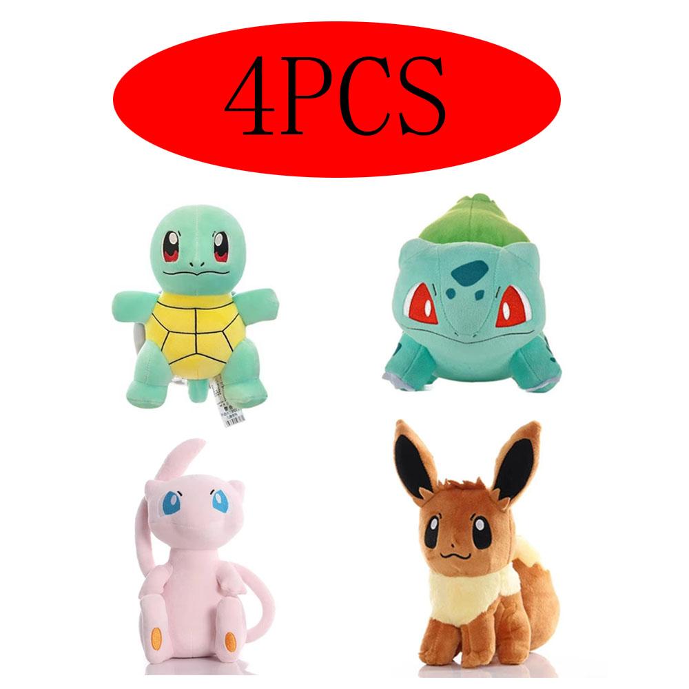 Cute Pikachu Plush Toy Pokemon Charmander Squirtle Bulbasaur Stuffed Doll Eevee Scorbunny Gengar Snorlax Christmas Gifts
