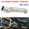 Slip On Exhaust For CFMOTO 800MT 800 mt CF800-5A 2021 2022 2023 2024 Motorcycle Exhaust Escape Moto Modify Middle Tube Link Pipe