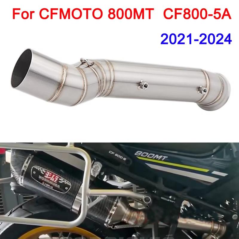 Slip On Exhaust For CFMOTO 800MT 800 mt CF800-5A 2021 2022 2023 2024 Motorcycle Exhaust Escape Moto Modify Middle Tube Link Pipe