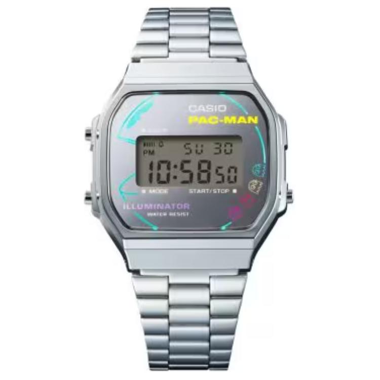 CASIO Quartz Movement Metal Strap Watch Unisex Gray Dial A168WEPC-7AJR