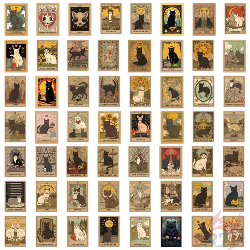 50 шт./100 шт. ретро наклейки Таро с изображением кота DIY модные водонепроницаемые наклейки-каракули B