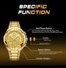 WWOOR Wò Ài 8868 Men's Trendy Luminous Steel Band Waterproof Quartz Sports Watch
