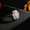 Geometry Vintage Rings Exquisite Metal Rings Temperament Pearl Open Ring  Party