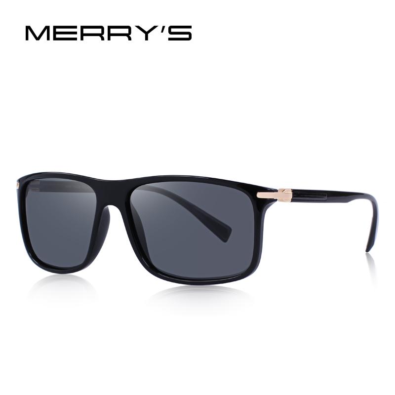 MERRY'S DESIGN Men Polarized Sunglasses Rectangle Male 2018 NEU DESIGN Sonnenbrille herren polarisiert Police EUR