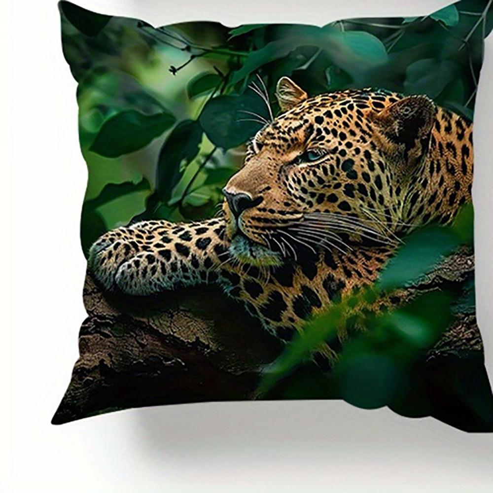 

Leopard-Printed Pillowcase with Vast ScenesSuitable for sofa car bedroom decorative cushion cover pillow cover 20x20Inch