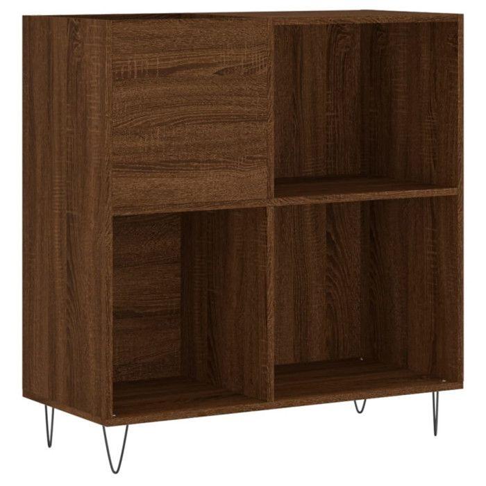 VidaXL Armoire à disques chêne marron 84,5x38x89 cm bois d'ingénierie 831779