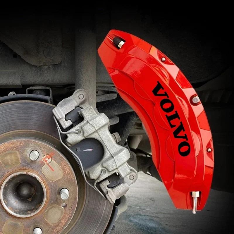fhsxa1 6Pcs High Temp Resistant Car Brake Caliper Stickers For Volvo XC60 XC90 S60 S90, Waterproof Vinyl Decal Auto Tuning Accessories