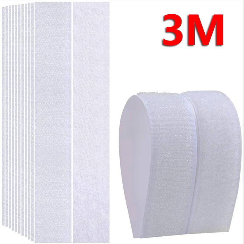 5M 20/25/30/50mm width Magic tap selfadhesive hook and loop fastener nylon sticker disks velcro tape sewing adhesive with glue