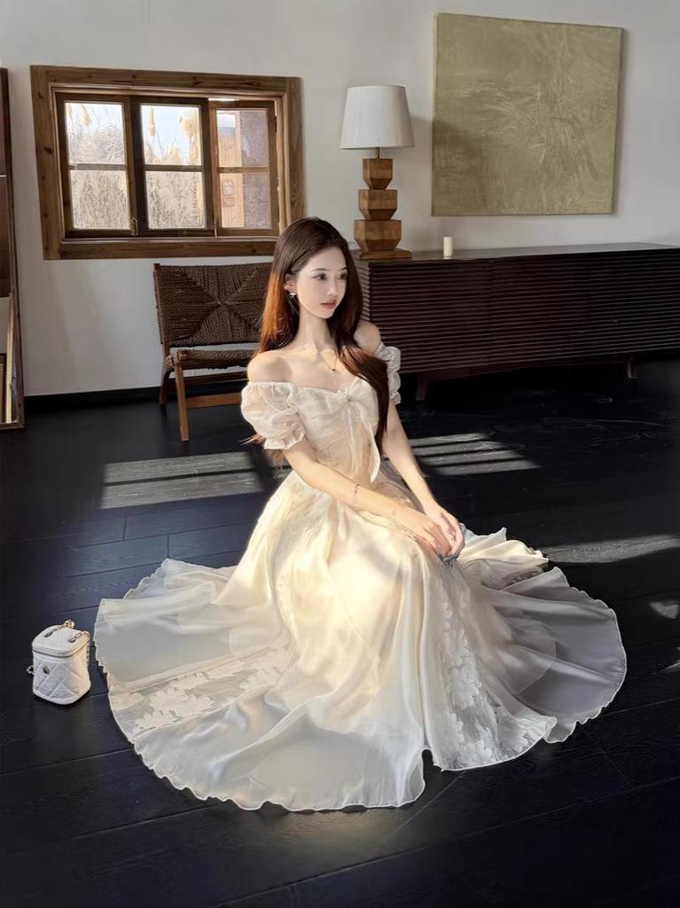 Plus Size French Retro High-Waist Patchwork Fairy Dress for Women - Summer 2026 Collection