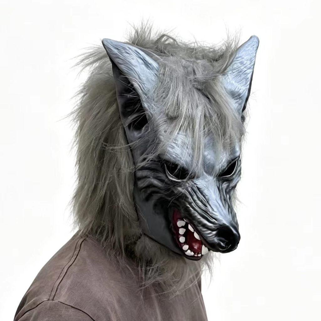 Wolf Head Mask For Halloween Horror Costume Latex Masked Dress Up Party Accessory