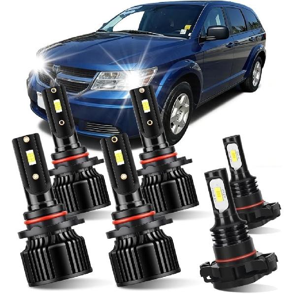 

Подходящий комплект для Dodge Journey 2010-2019, лампы переднего света, дальний свет + ближний свет + противотуманные фары, 28000 лм, 6000 К, белый + 800% яркости