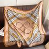 Summer new fashion trend scarf female navy style professional square scarf simulation silk 91 shawl European and American sunscreen silk scarf