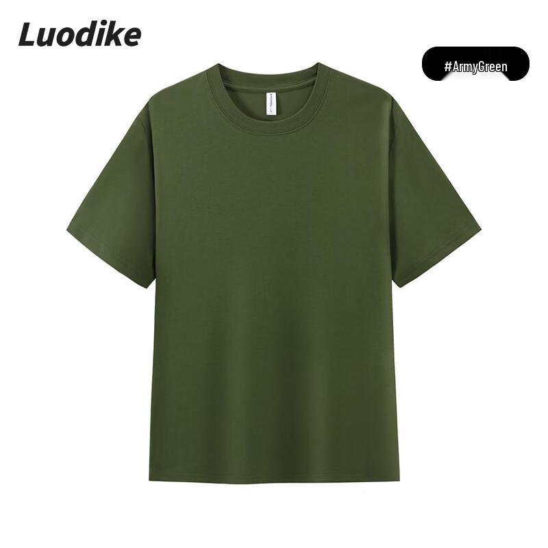 Luodike Unisex Blended Cotton Casual Round Neck Short Sleeve T-Shirt L