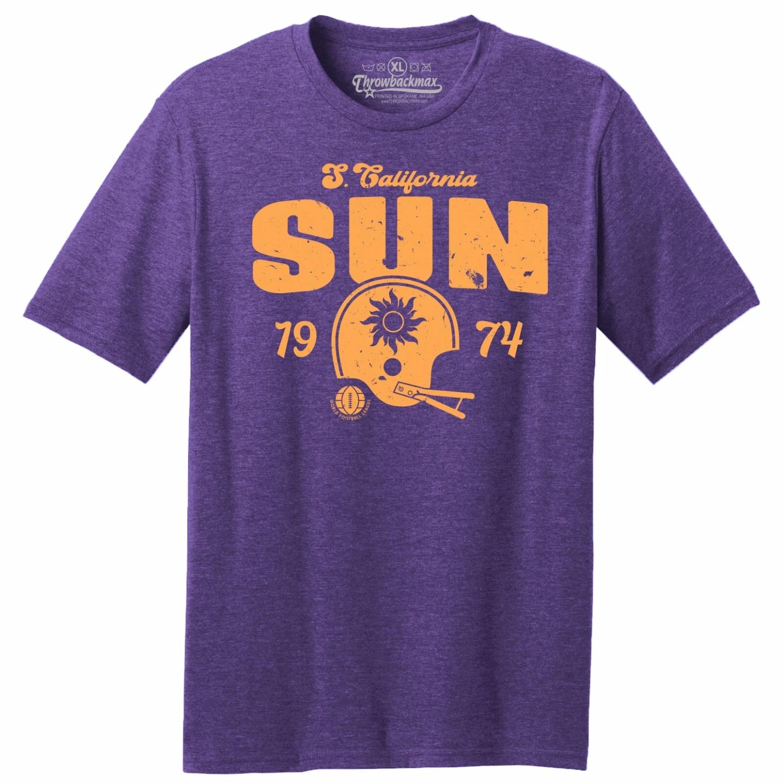 

Southern California Sun 1974 WFL Football TRI-BLEND Tee Shirt - Rams, Chargers S