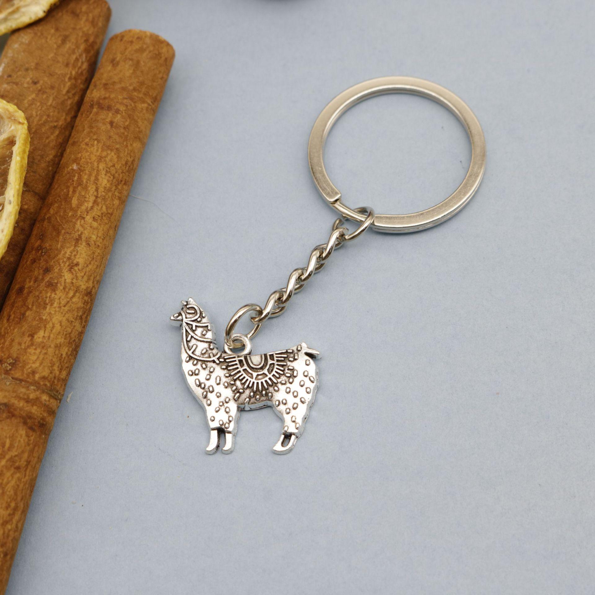 Simple Alpaca Keychain Pendant