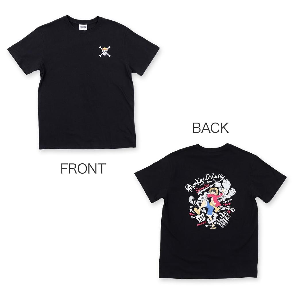 Airin ONE PICE Short Sleeve Luffy Size 572 Men's T-Shirt, White, M,