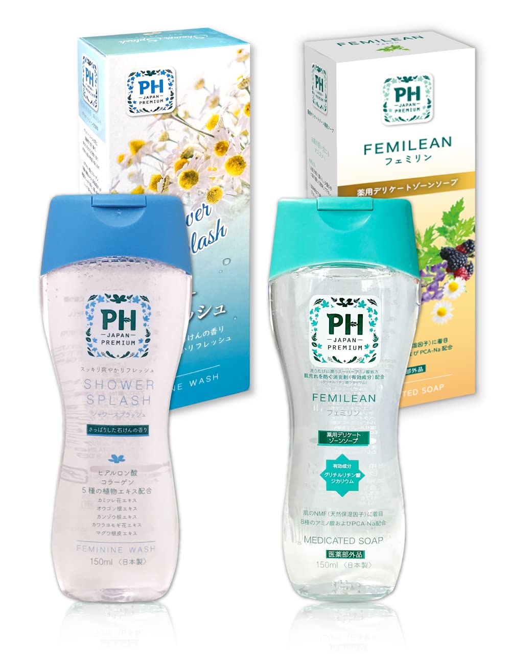 

Feminine Wash Soap for Delicate Areas Medicated Shower PH-JAPAN-PREMIUM (150ml (PHX1 x1), Splash)