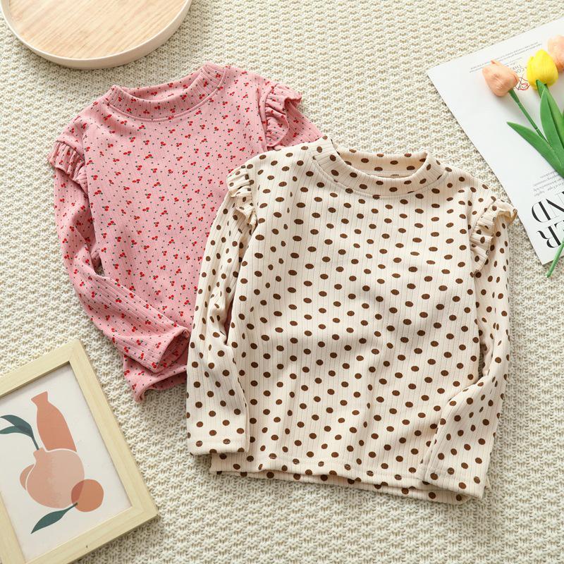 Girls' Floral Long-Sleeve T-Shirt - Autumn Korean Style Base Layer